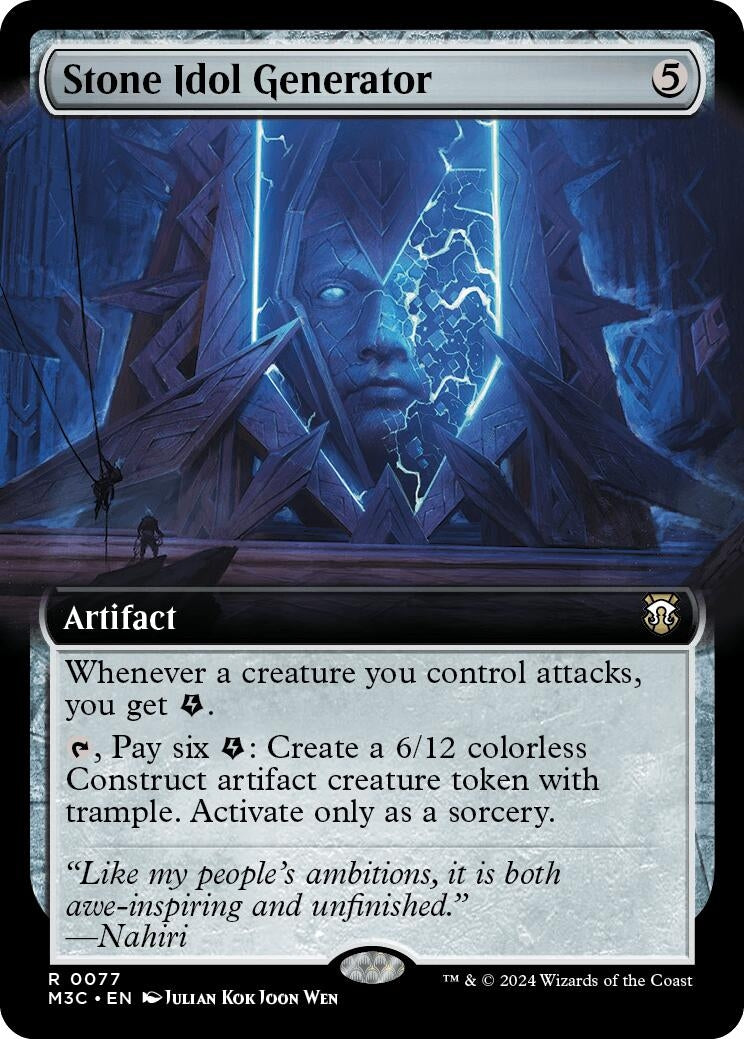 Image for Stone Idol Generator (Extended Art) (Ripple Foil) (77) - Magic: The Gathering