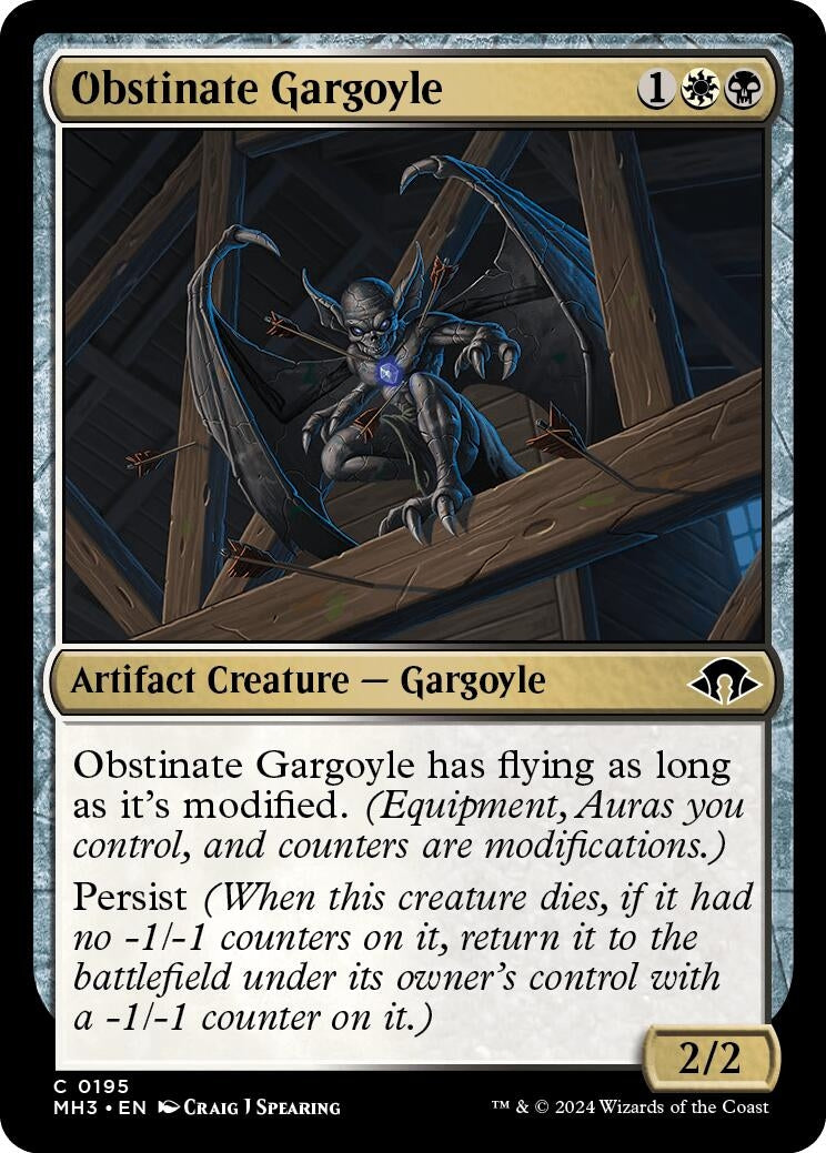 Image for Obstinate Gargoyle (195) (Modern Horizons 3) - Magic: The Gathering