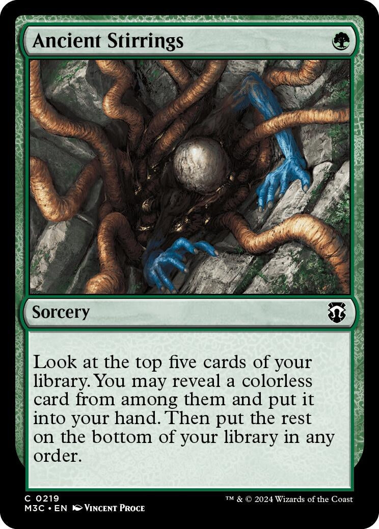 Image for Ancient Stirrings (Ripple Foil) (219) - Magic: The Gathering