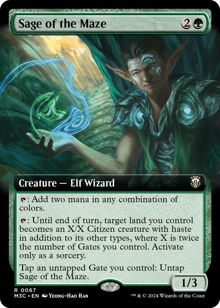 Image for Sage of the Maze (Extended Art) (Ripple Foil) (67) - Magic: The Gathering