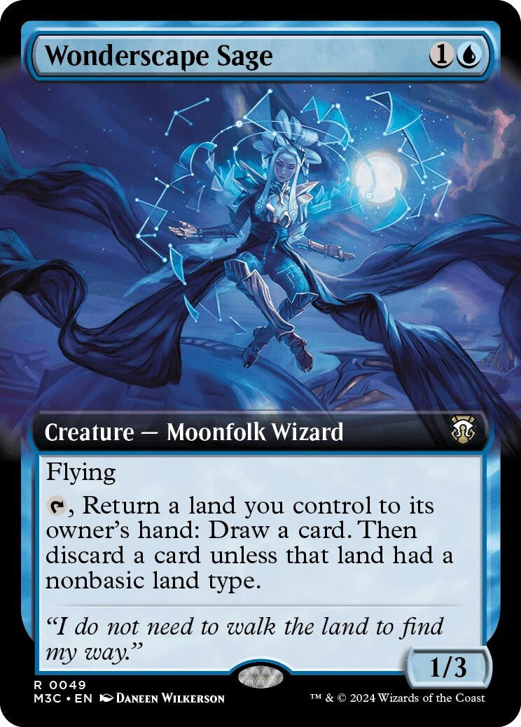 Image for Wonderscape Sage (Extended Art) (Ripple Foil) (49) - Magic: The Gathering