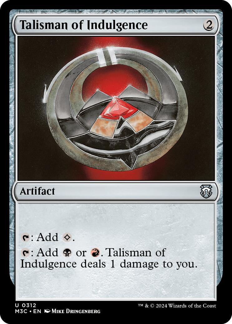 Image for Talisman of Indulgence (Ripple Foil) (312) - Magic: The Gathering