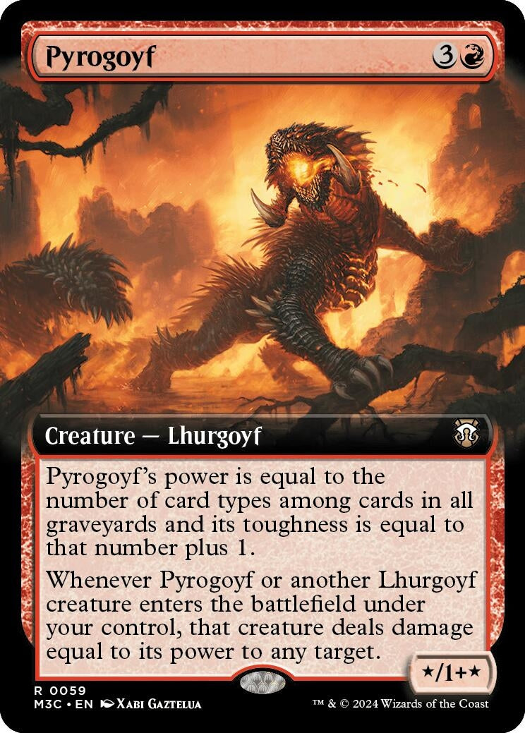 Image for Pyrogoyf (Extended Art) (59) - Magic: The Gathering