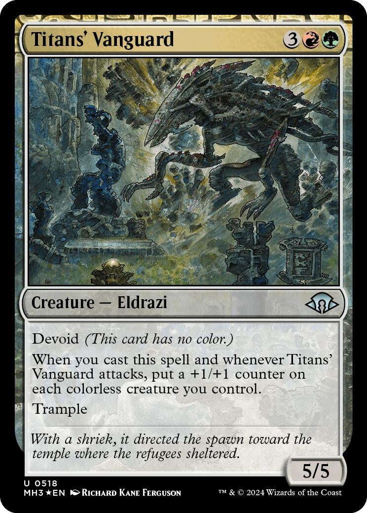 Image for Titans' Vanguard (Ripple Foil) (518) (Modern Horizons 3) - Magic: The Gathering