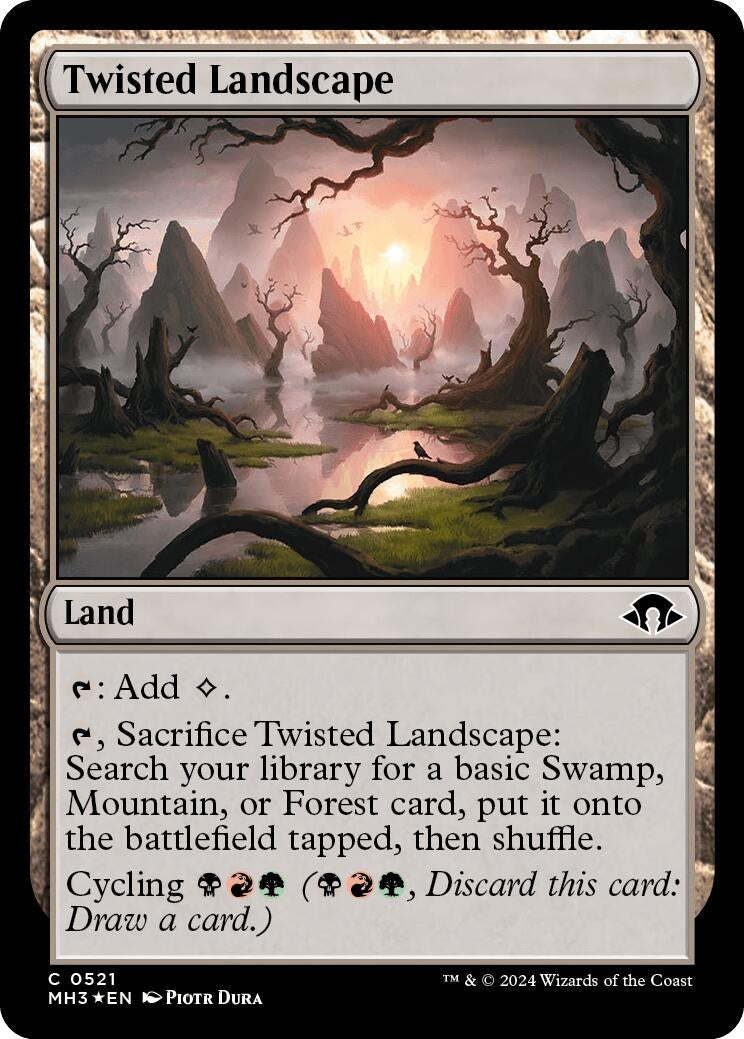 Image for Twisted Landscape (Ripple Foil) (521) (Modern Horizons 3) - Magic: The Gathering