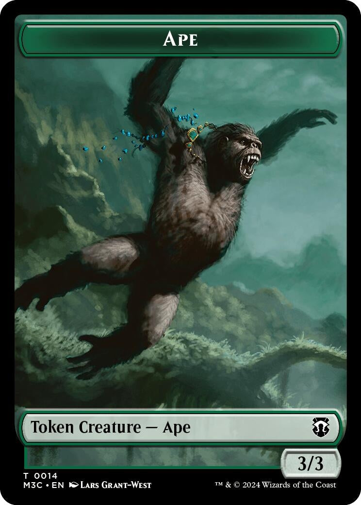 Image for Ape // Plant Double-Sided Token (14 // 26) - Magic: The Gathering