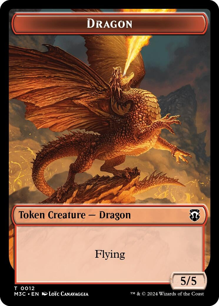 Image for Dragon // Shapeshifter (0008) Double-Sided Token (12 // 8) - Magic: The Gathering