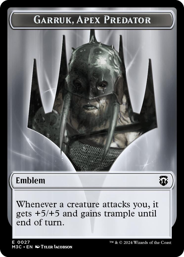 Image for Emblem - Garruk, Apex Predator // Saproling Double-Sided Token (27 // 21) - Magic: The Gathering