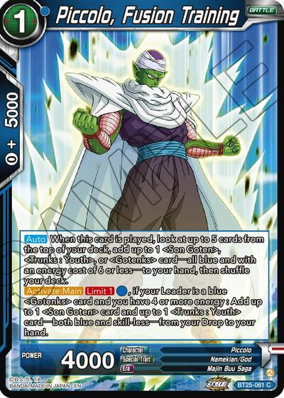 Piccolo, Fusion Training BT25-061