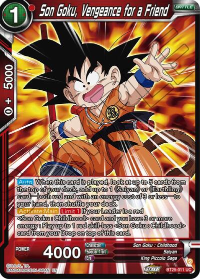 Son Goku, Vengeance for a Friend BT25-011