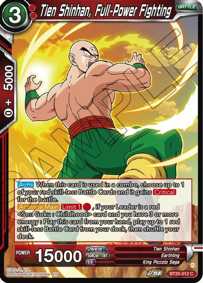 Tien Shinhan, Full-Power Fighting BT25-012