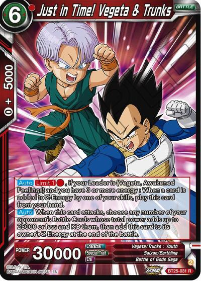 Just in Time! Vegeta & Trunks - BT25-031