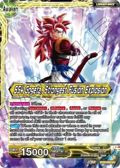 SS4 Son Goku & SS4 Vegeta // SS4 Gogeta, Strongest Fusion Explosion BT25-098