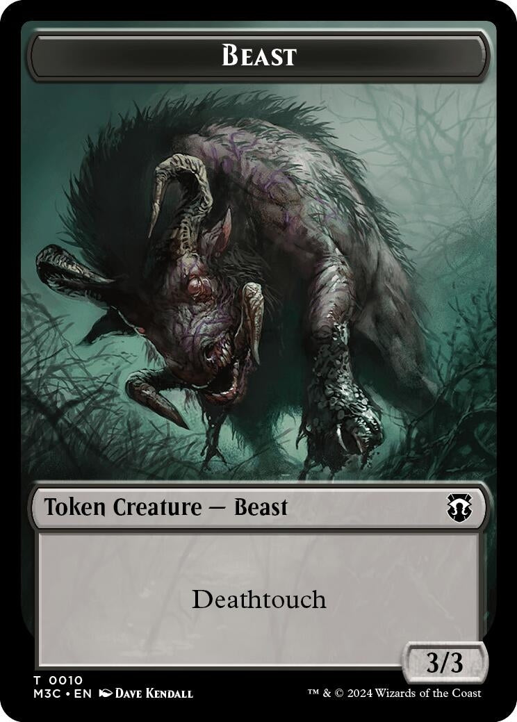 Image for Beast (0010) (Ripple Foil) // Shapeshifter (0008) Double-Sided Token (10 // 8) - Magic: The Gathering