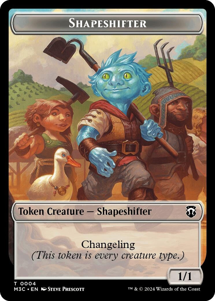 Image for Shapeshifter (0004) (Ripple Foil) // Copy Double-Sided Token (4 // 1) - Magic: The Gathering