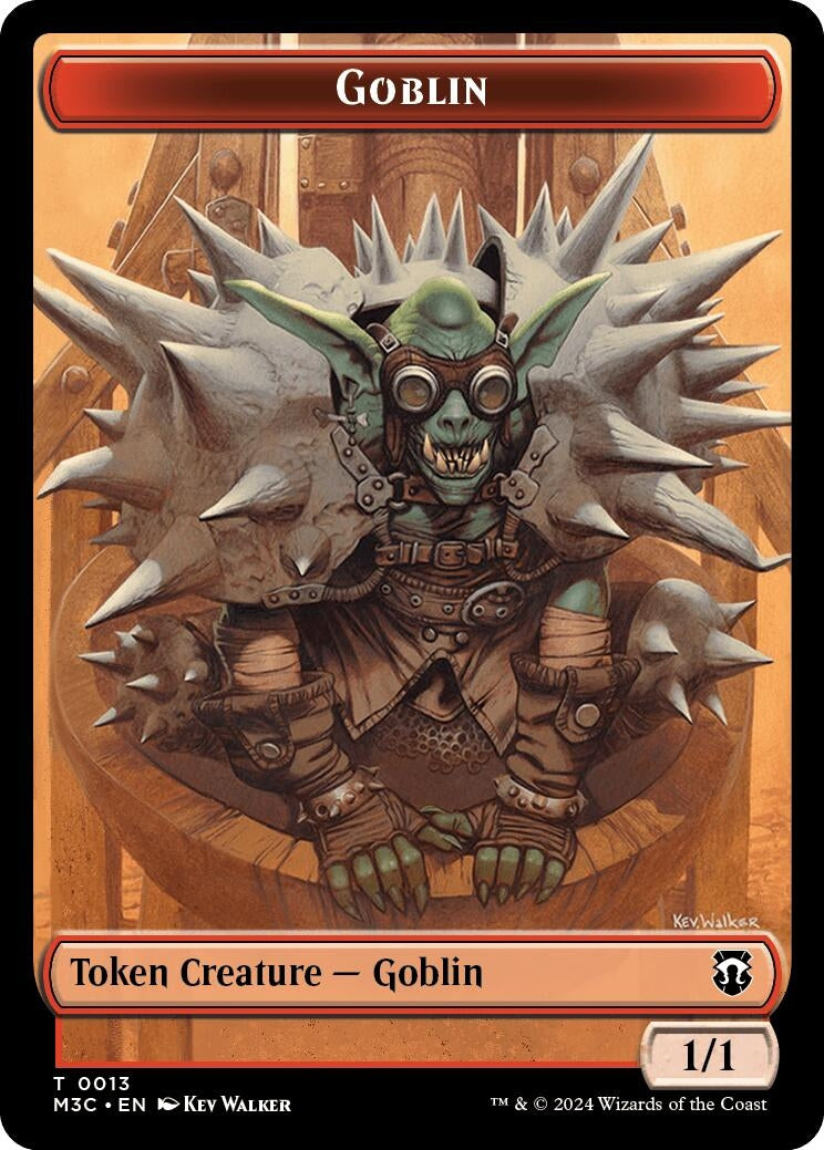Image for Goblin (Ripple Foil) // Tarmogoyf Double-Sided Token (13 // 22) - Magic: The Gathering