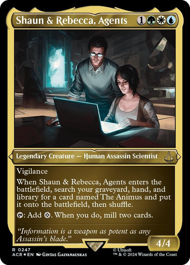 Image for Shaun & Rebecca, Agents (Foil Etched) (247) (ACR) - Magic: The Gathering