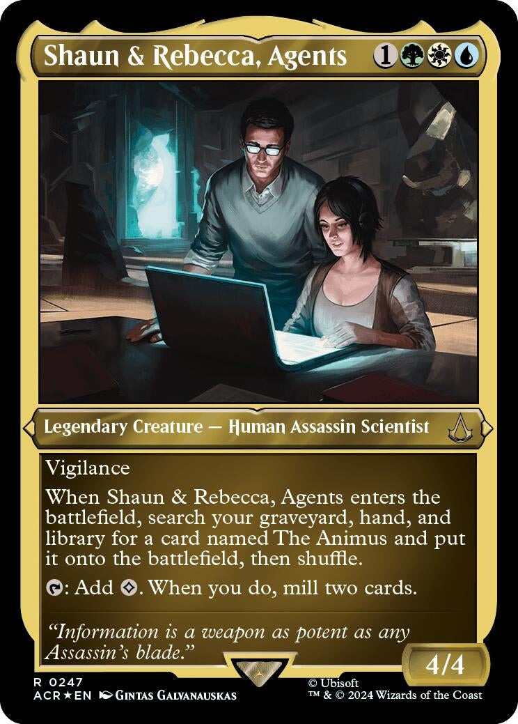 Image for Shaun & Rebecca, Agents (Foil Etched) (247) (ACR) - Magic: The Gathering