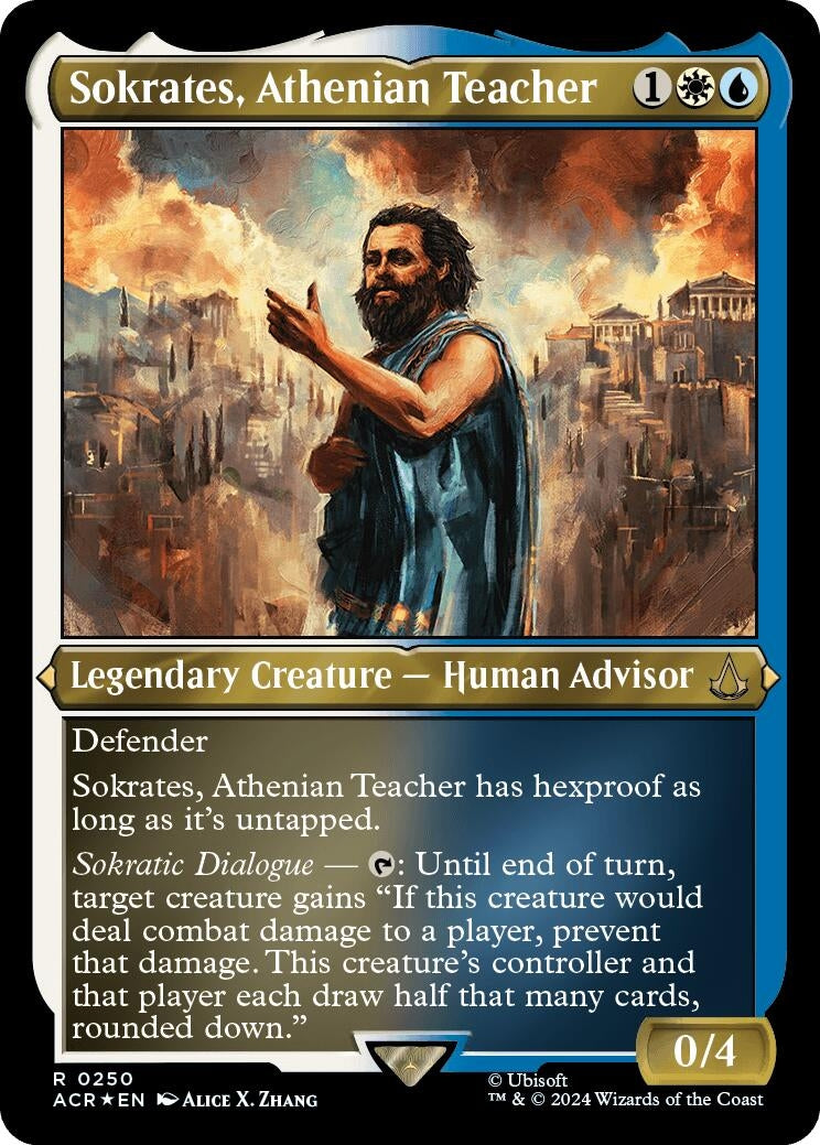 Image for Sokrates, Athenian Teacher (Foil Etched) (250) (ACR) - Magic: The Gathering