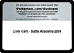 Image for Code Card - Battle Academy 2024 (Battle Academy 2024) (BA24) - Pokemon
