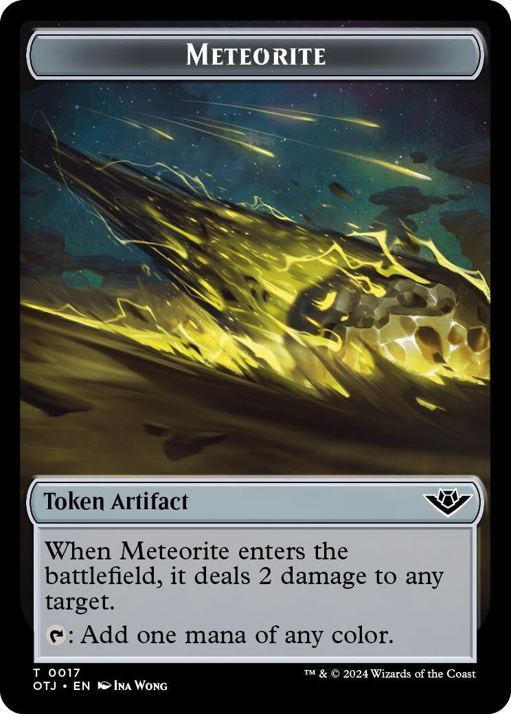 Image for Meteorite // Plot Double-Sided Token (17 // 20) (Outlaws of Thunder Junction) (OTJ) - Magic: The Gathering