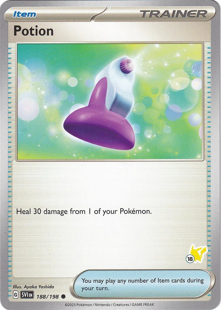 Image for Potion - Pikachu 18 (188/192) (Battle Academy 2024) (BA24) - Pokemon
