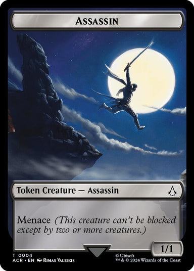 Image for Assassin // A Mysterious Creature Double-Sided Token (4 // 8) (ACR) - Magic: The Gathering