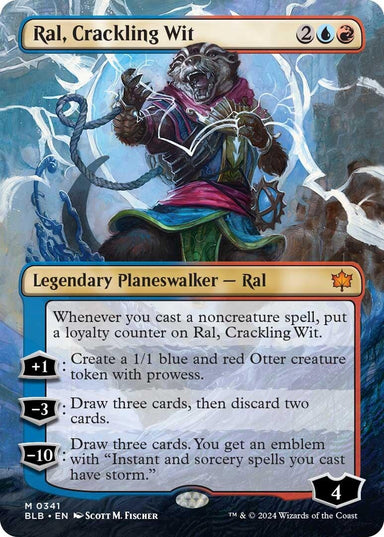 Image for Ral, Crackling Wit (Borderless) (341) - Magic: The Gathering
