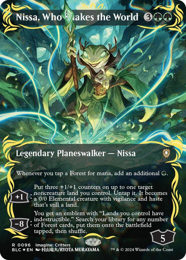 Image for Nissa, Who Shakes the World (Borderless) (Raised Foil) (96) - Magic: The Gathering