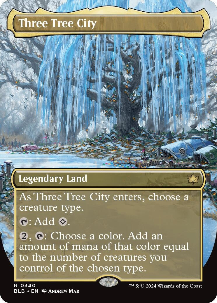 Image for Three Tree City (Borderless) (0340) (340) - Magic: The Gathering