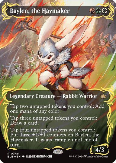 Image for Baylen, the Haymaker (Borderless) (Raised Foil) (345) - Magic: The Gathering