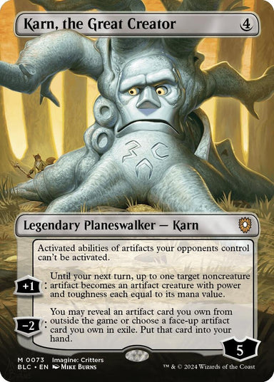 Image for Karn, the Great Creator (Borderless) (73) (Bloomburrow) - Magic: The Gathering