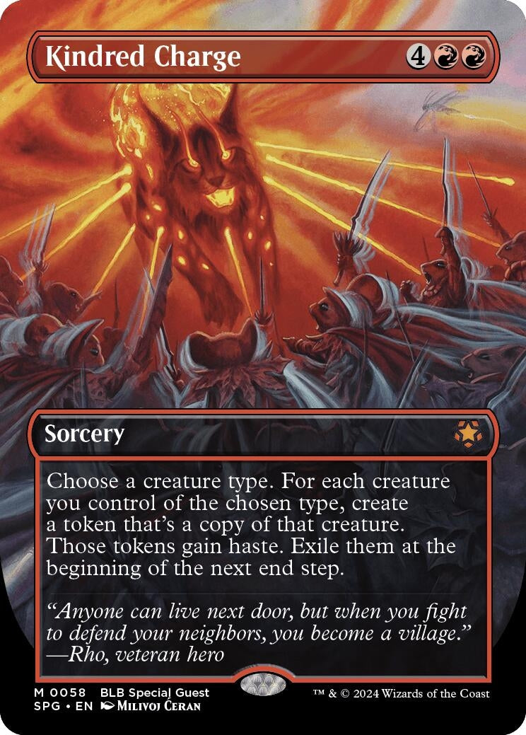 Image for Kindred Charge (Borderless) (58) (Special Guests) - Magic: The Gathering
