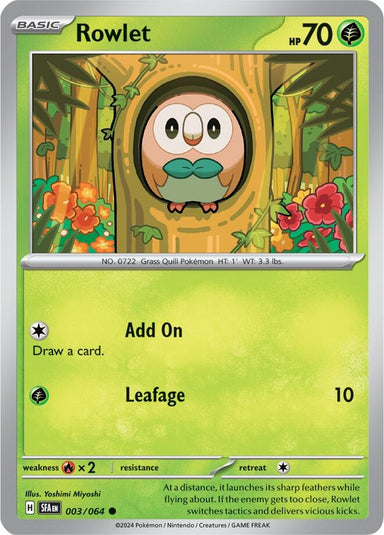 Image for Rowlet (003/064) (SV: Shrouded Fable) (SFA) - Pokemon
