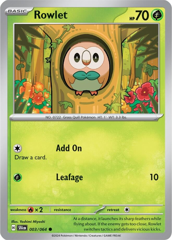 Image for Rowlet (003/064) (SV: Shrouded Fable) (SFA) - Pokemon