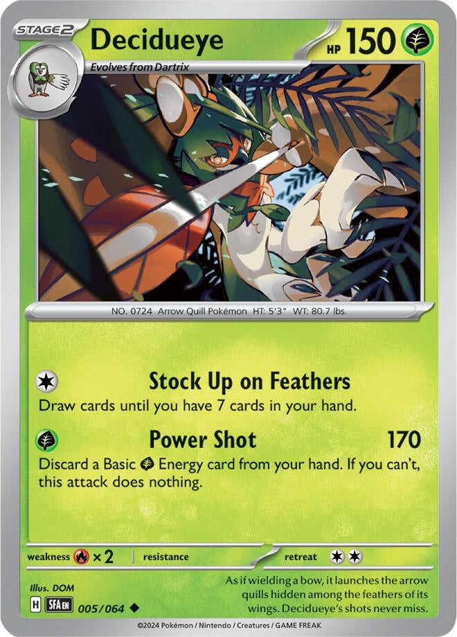 Image for Decidueye (005/064) (SV: Shrouded Fable) (SFA) - Pokemon