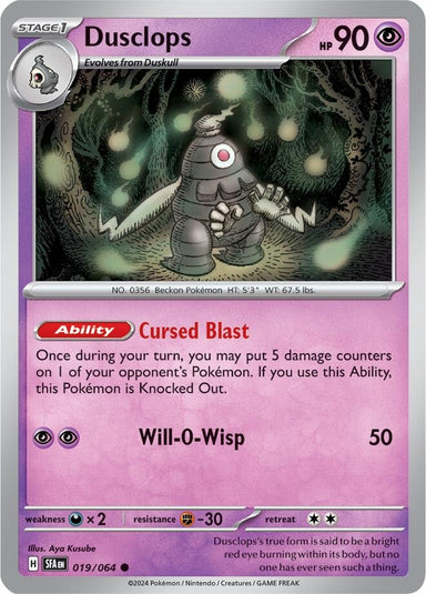 Image for Dusclops (019/064) (SV: Shrouded Fable) (SFA) - Pokemon