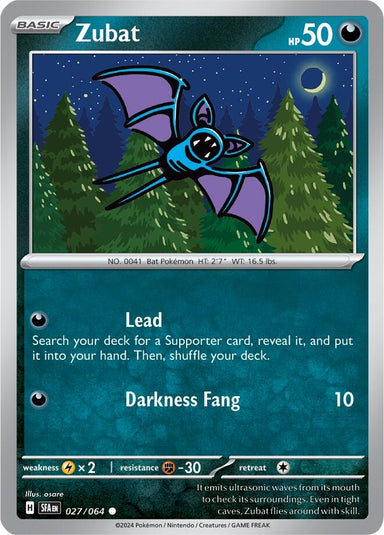 Image for Zubat (027/064) (SV: Shrouded Fable) (SFA) - Pokemon