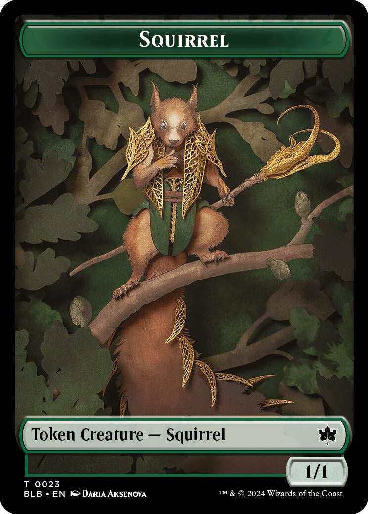 Image for Squirrel // Treasure Double-Sided Token (23 // 29) - Magic: The Gathering