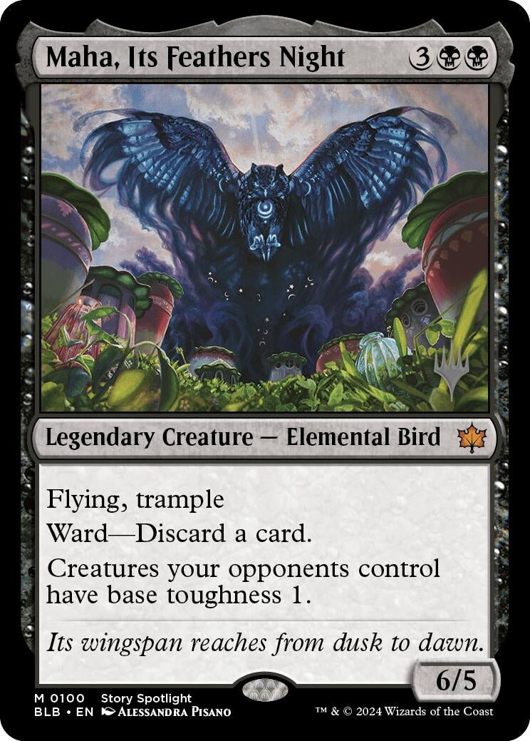 Maha, Its Feathers Night (100) (Bloomburrow)