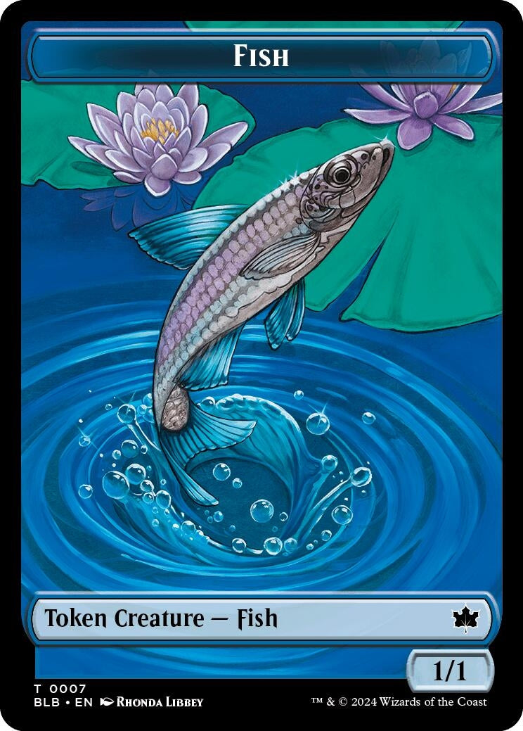Image for Fish // Tender Wildguide Double-Sided Token (7 // 24) - Magic: The Gathering