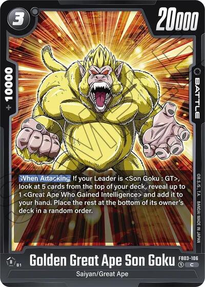 Golden Great Ape Son Goku - FB03-106