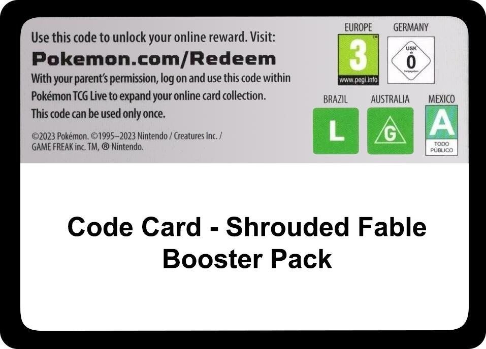 Image for Code Card - Shrouded Fable Booster Pack (SV: Shrouded Fable) (SFA) - Pokemon