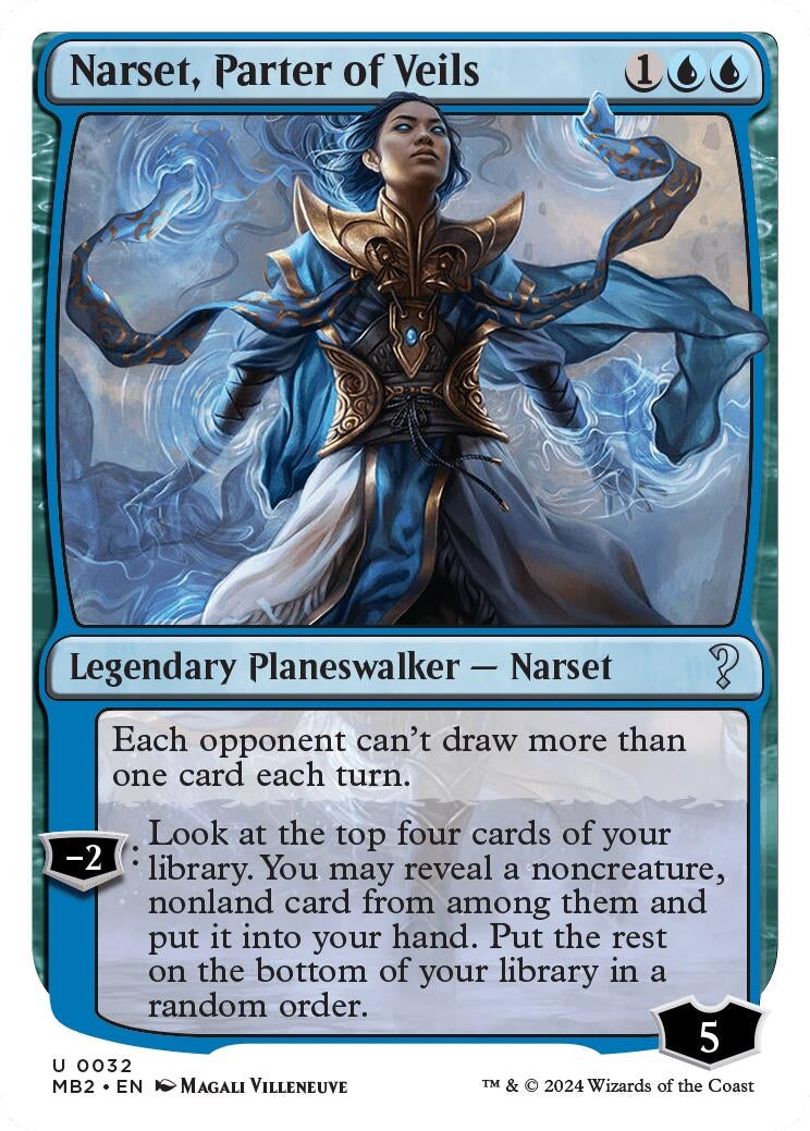 Image for Narset, Parter of Veils (White Border) (32) (Mystery Booster 2) (MB2) - Magic: The Gathering