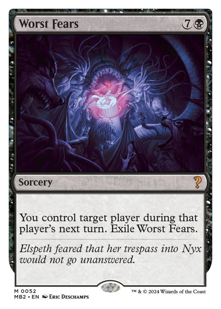 Image for Worst Fears (White Border) (52) (Mystery Booster 2) (MB2) - Magic: The Gathering