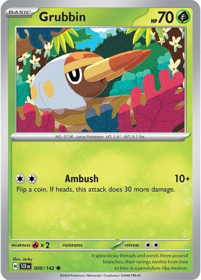 Image for Grubbin (009/142) (SV07: Stellar Crown) (SCR) - Pokemon