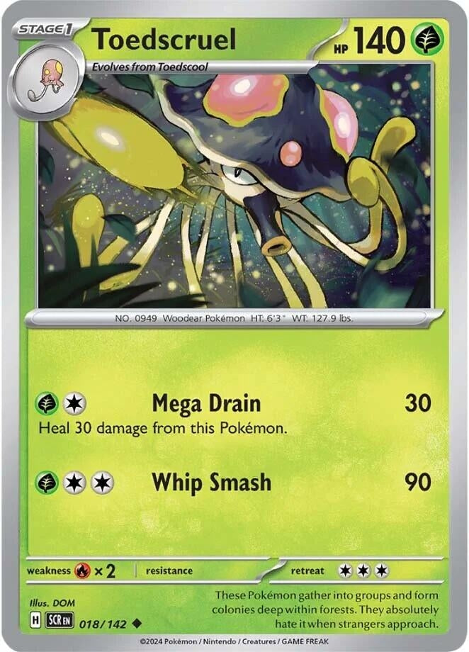 Image for Toedscruel (018/142) (SV07: Stellar Crown) (SCR) - Pokemon