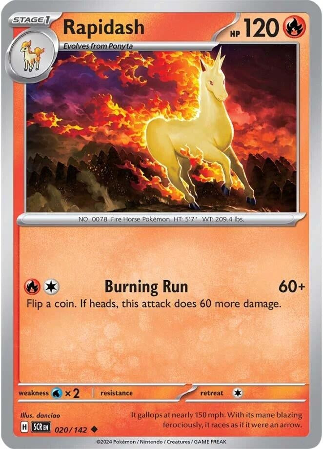 Image for Rapidash (020/142) (SV07: Stellar Crown) (SCR) - Pokemon