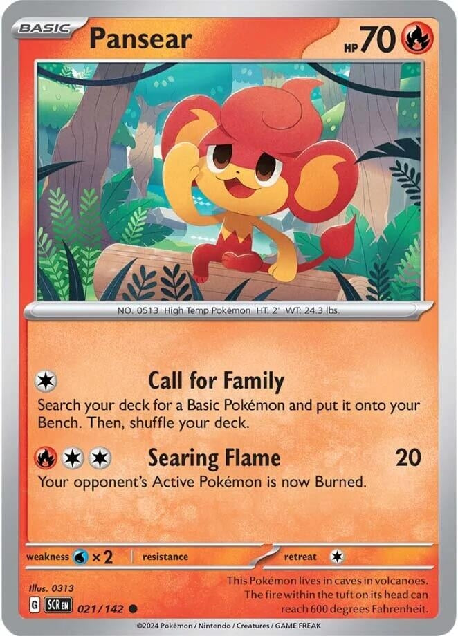 Image for Pansear (021/142) (SV07: Stellar Crown) (SCR) - Pokemon