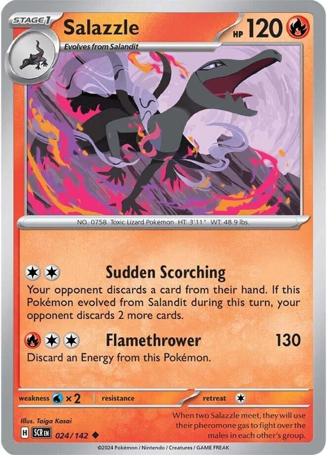 Image for Salazzle (024/142) (SV07: Stellar Crown) (SCR) - Pokemon